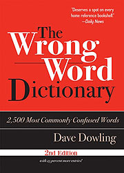 wrong word dictionary